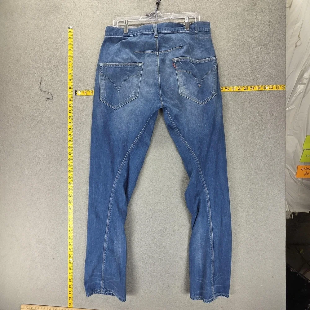 Vintage Levis Engineered Jeans Mens 33x34 Blue Medium Wash Twisted Button Fly